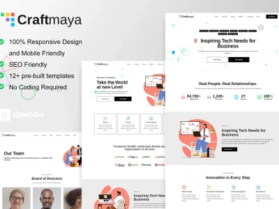 CraftMaya - IT Solutions & Services Company Elementor Template Kit