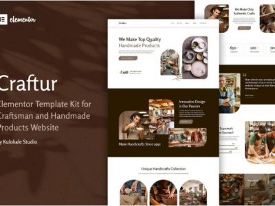 Craftur - Craftsman & Handmade Products Elementor Template Kit