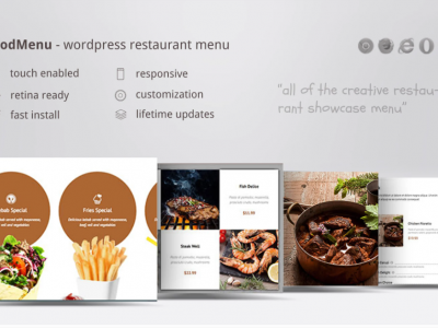 Creative Restaurant Menu Showcase WooCommerce