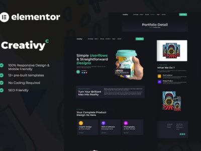 Creativy - Creative Agency & Portfolio Elementor Template Kit