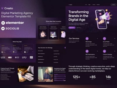 Creato - Digital Marketing Agency Elementor Template Kit