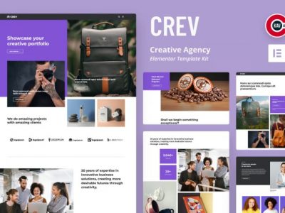 Crev - Creative Agency Elementor Template Kit
