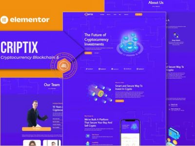Criptix - Cryptocurrency Blockchain & Bitcoin Elementor Template Kit