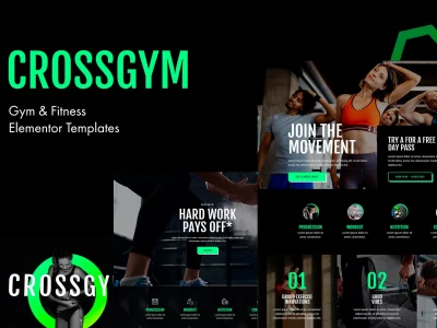 CrossGym - Gym & Fitness Elementor Template Kit
