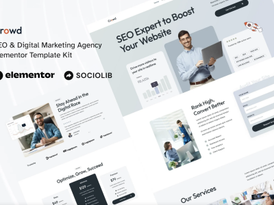 Crowd - SEO & Digital Marketing Agency Elementor Template Kit