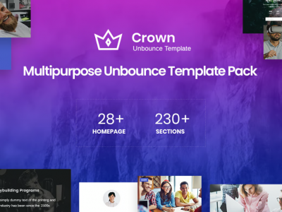 Crown - Multipurpose Unbounce Landing Pages Pack