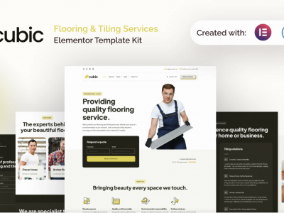 Cubic - Flooring & Tiling Services Elementor Pro Template Kit