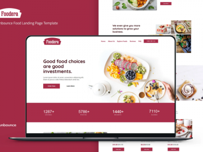Foodera — Unbounce Food Landing Page Template