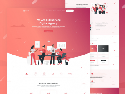 LeLand - Isometric Business Unbounce Landing Page