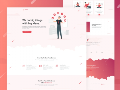 LeNoto - Isometric Business Unbounce Landing Page