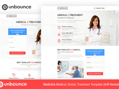 Unbounce Medical Landing Page Template - Mediclick
