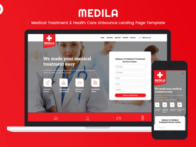 Medila - Medical & Health Care Unbounce Template