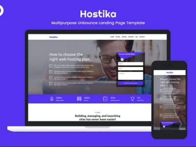 Hostika — Unbounce Landing Page Template
