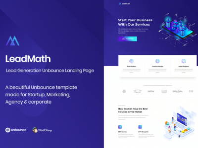 LeadMath - Lead Generation Unbounce Landing Page