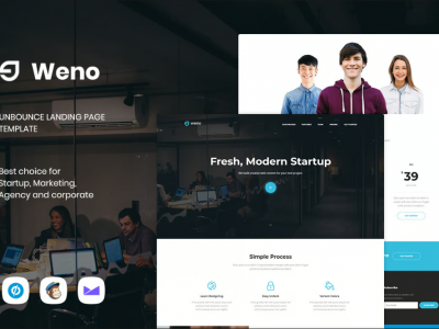 Weno - Startup Unbounce Landing Page Template