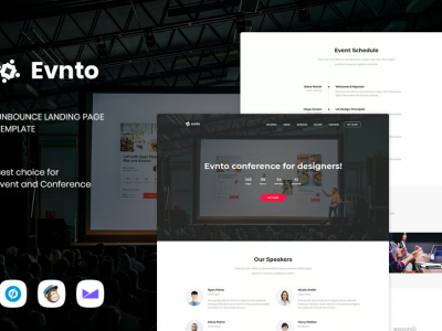 Evnto - Event & Conference Unbounce Landing Page