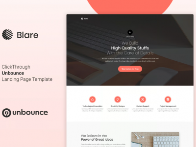 Blare - Unbounce Landing Page Template