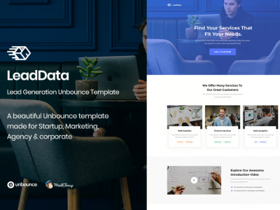 LeadData - Lead Generation Unbounce Landing Page