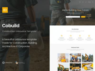 Cobuild - Unbounce Construction Landing Page