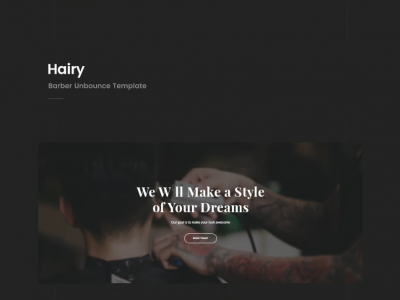 Hairy - Barber Unbounce Template