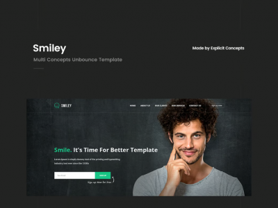 Smiley - Multi Concepts Unbounce Template