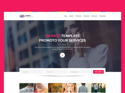 Infinite - CMS Unbounce Template