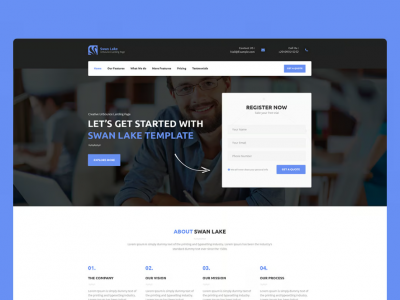 Swan Lake - CMS Unbounce Template