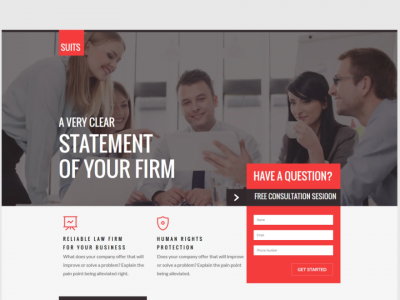 SUITS - Unbounce Law Template