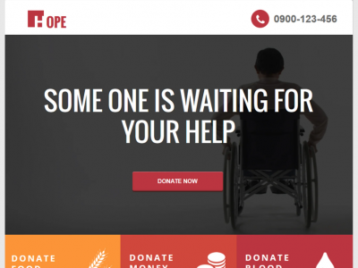 Hope - Non Profit Unbounce Landing page