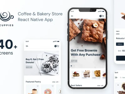 Cuppies - Coffee & Bakery Store React Native App