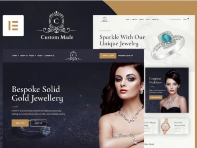 CustomMade - Customized Jewellery & Goldsmith Elementor Pro Template Kit