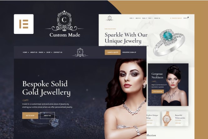 CustomMade - Customized Jewellery & Goldsmith Elementor Pro Template Kit