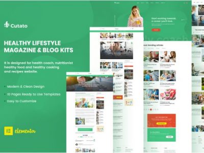 Cutato - Healthy Lifestyle Magazine & Blog Elementor Template Kit