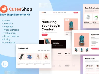 CuteeShop - Kids & Baby Ecommerce Elementor Kit