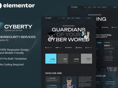 Cyberty - Cyber Security Service Elementor Template Kit
