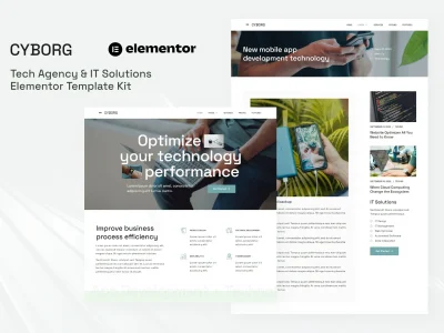 Cyborg - Tech Agency & IT Solutions Elementor Template Kit