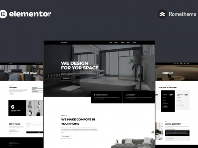 D'Interior - Interior Design Elementor Pro Full Site Template Kit
