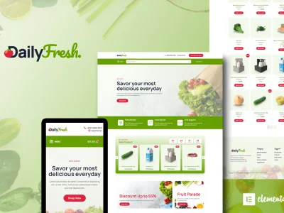 DailyFresh - Grocery Store Elementor Template Kit