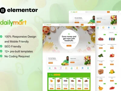DailyMart - Grocery Store Elementor Template Kit