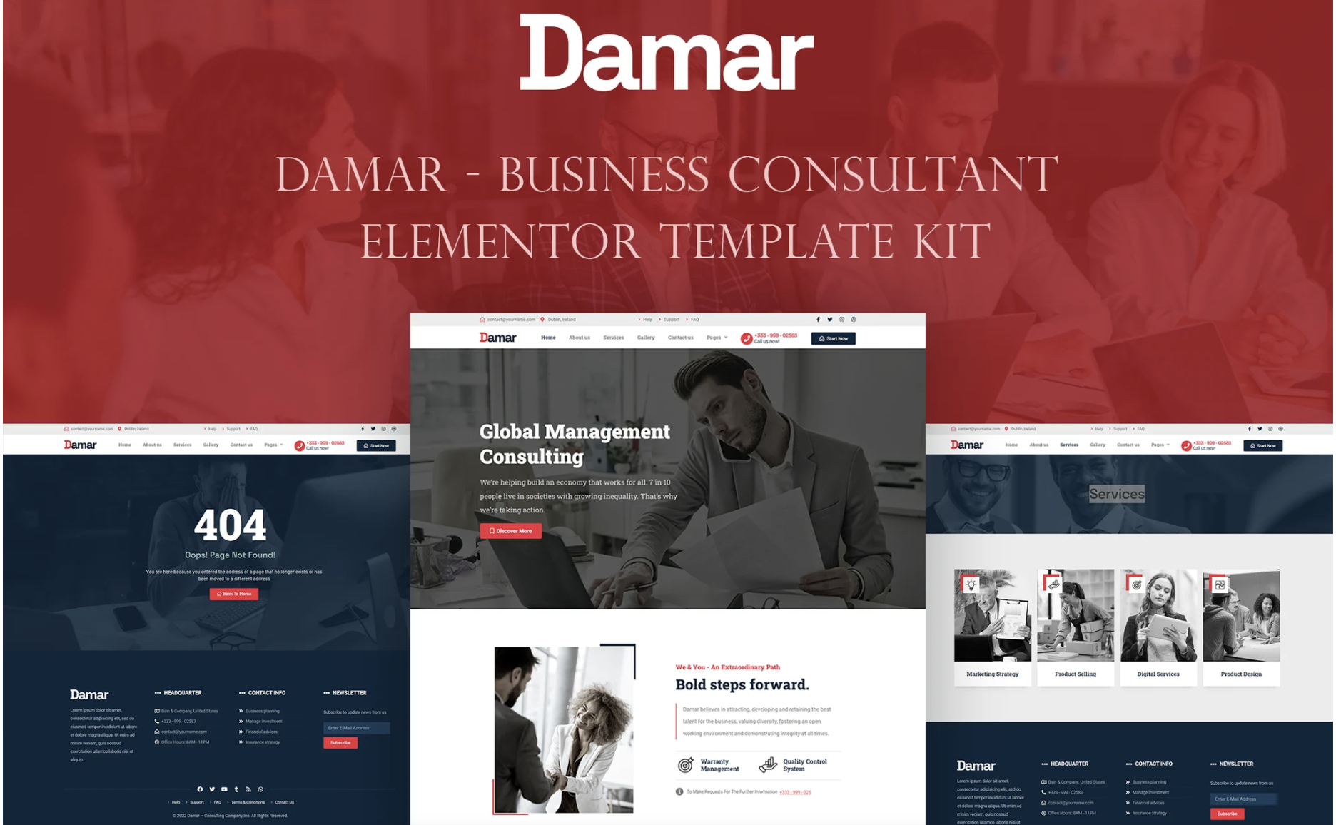 Damar - Business Consultant Elementor Template Kit