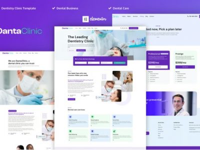 Danta Clinic - Dentist & Dental Clinic Elementor Pro Template Kit