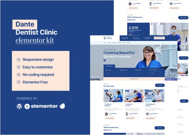 Dante - Dentist & Dental Clinic Elementor Template Kit