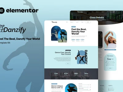 Danzify - Dance Course Elementor Template Kit