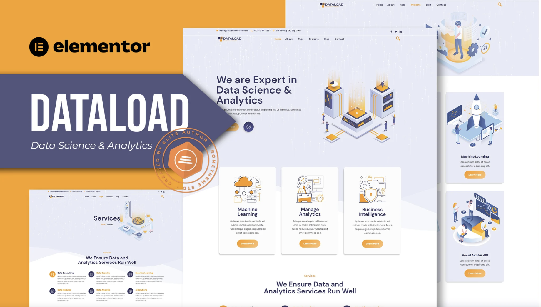 Dataload - Data Science & Analytics Elementor Template Kit