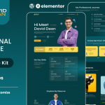 DavidDean – Personal Portfolio & Resume Elementor Template Kit