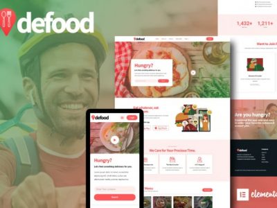 DeFood - Food Delivery Elementor Template Kit