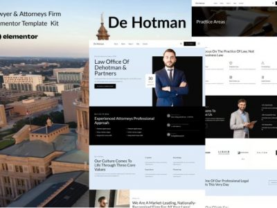 DeHotman - Laywer & Attorney Firm Elementor Template Kit