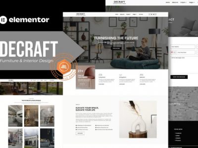 Decraft - Furniture & Interior Design Elementor Template Kit