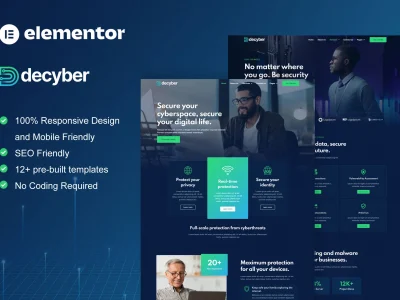 Decyber - Cyber Security Services Elementor Template Kit