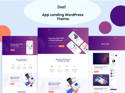 Deef - App Landing WordPress Theme